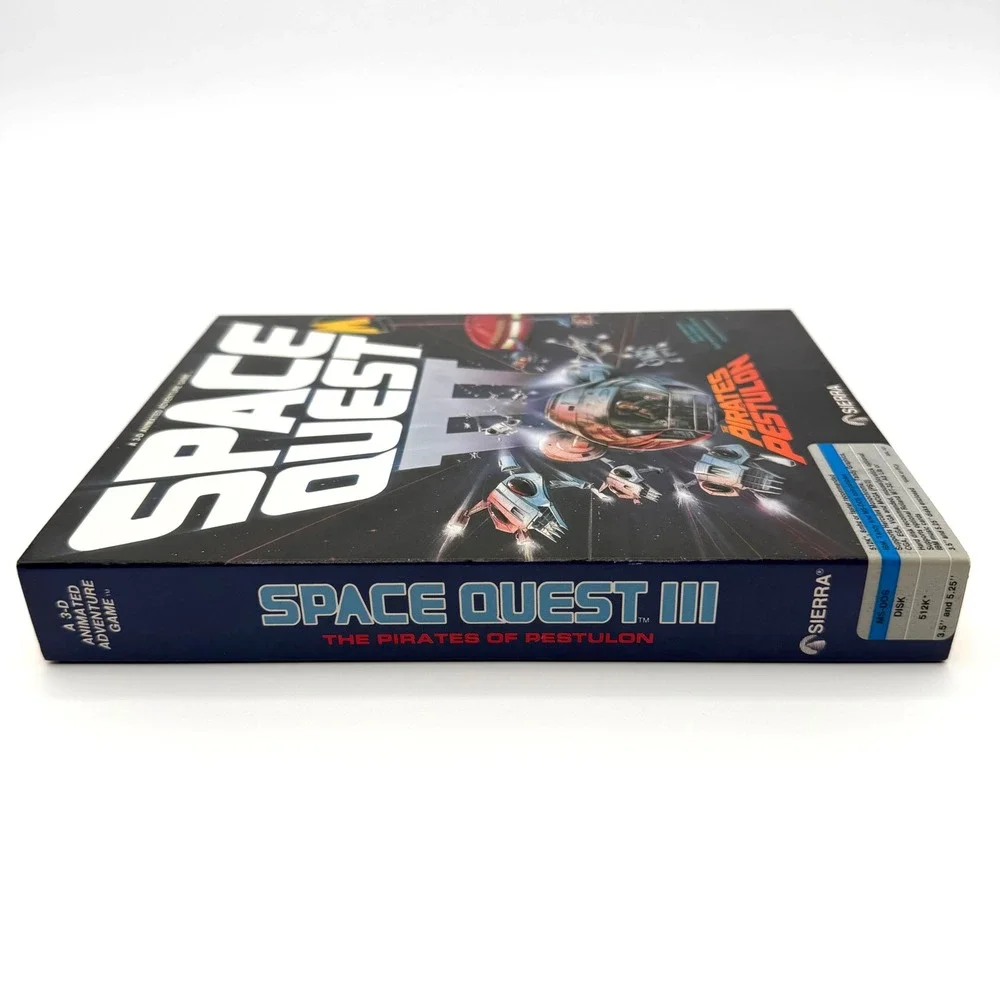Space Quest III Pirates of Pestulon PC Game 1989 Vintage Big Box 5.25 Disk